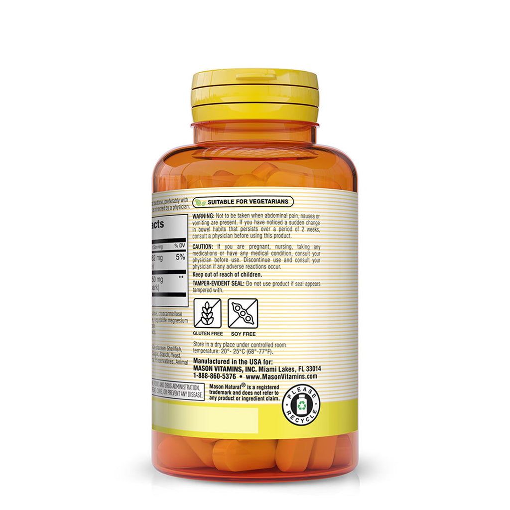 MASON NATURAL Cascara Sagrada 450 mg, Herbal Digestive Support, 100 Caplets