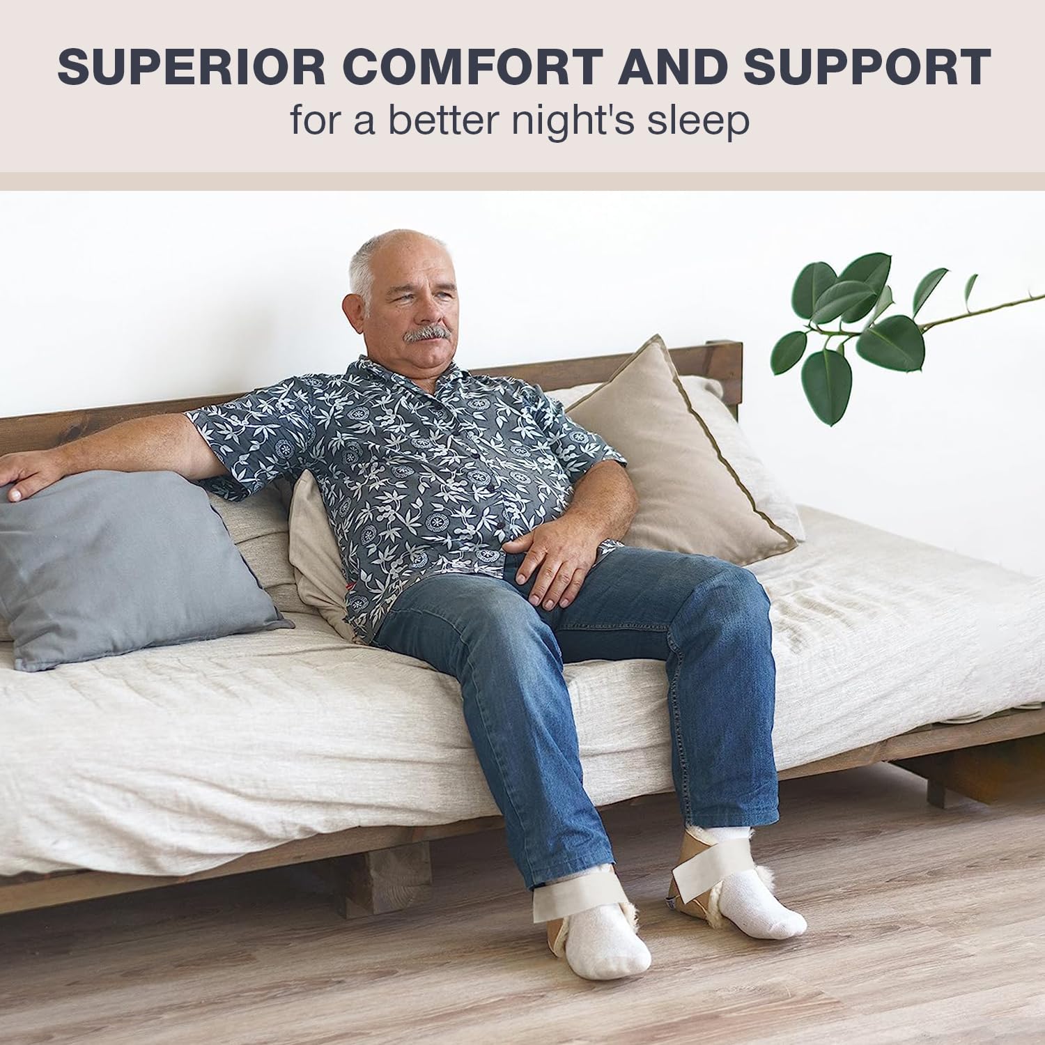 Heel Protectors for Pressure Sores One Size - 100% Medical Sheepskin - Heel Protectors for Bed Sores - Soft Lambs Wool Foot Pill