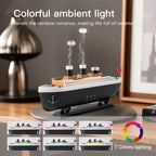 HIROGA Titanic Humidifier 250ml, Essential Oil Diffuser Cool Mist Ultrasonic Aroma Aromatherapy Diffuser with Remote Control 7 L