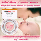 A and D Ointment by Sion Biotext Baby Diaper Rash Vitamin A + D Healing Cream for Dry Irritated Skin, Cuts, Burns Soothing Baby