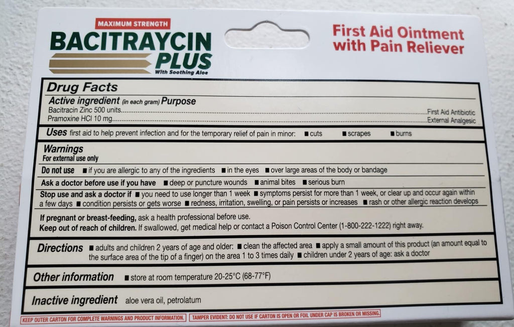 Feulover First Aid Research Bacitraycin Plus Ointment Maximum Strength - 1 oz
