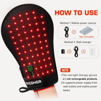 Red Light Therapy Device for Hands, Infrared-Light-Therapy-Gloves Finger Wrist, Led Near Infrared Light Skin Care, Carpal Tunnel