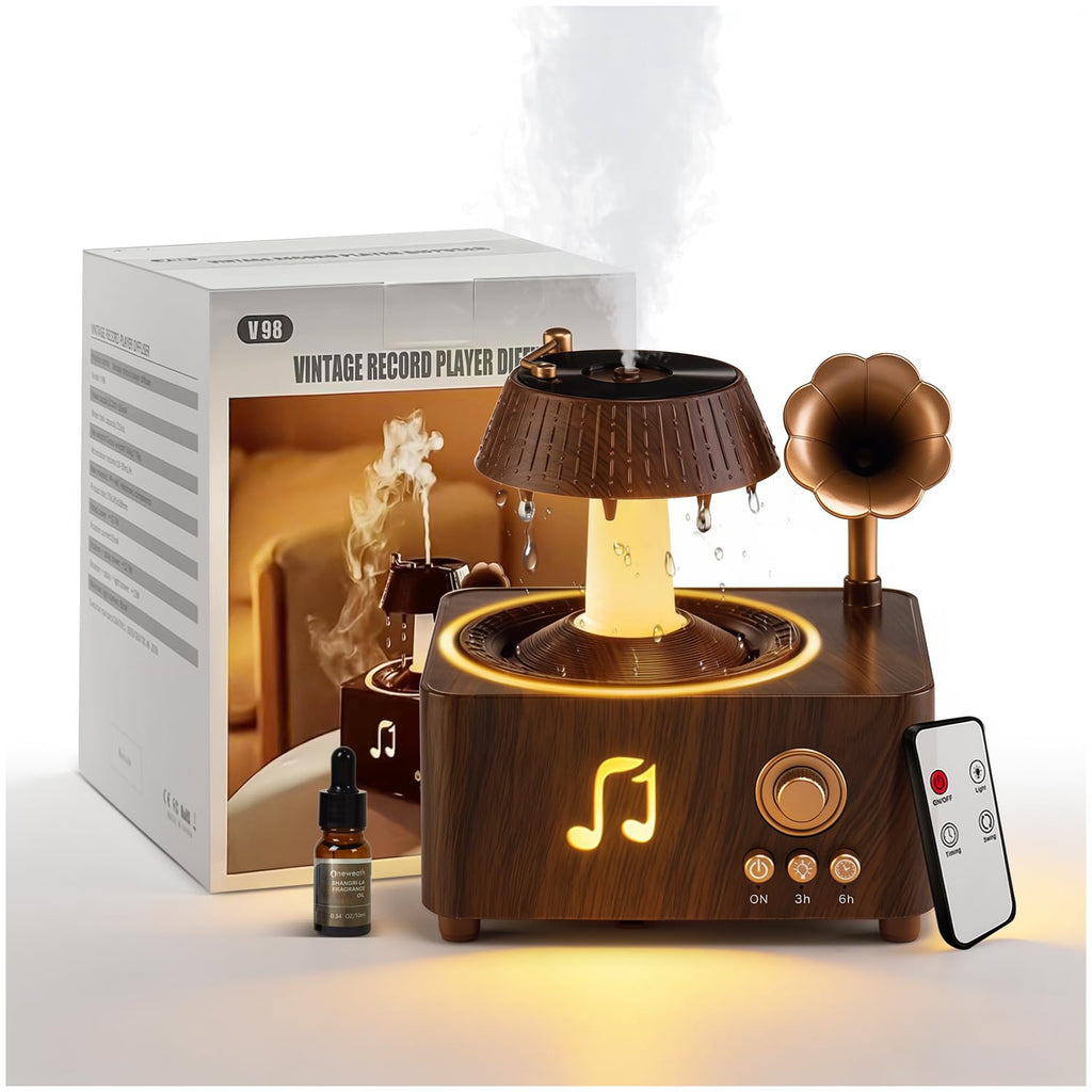 Aromatherapy Diffuser Oil Humidifier with Essential for Home, 250ml Rain Ultrasonic Aroma Diffuser. 7 Colors Light Waterless Aut