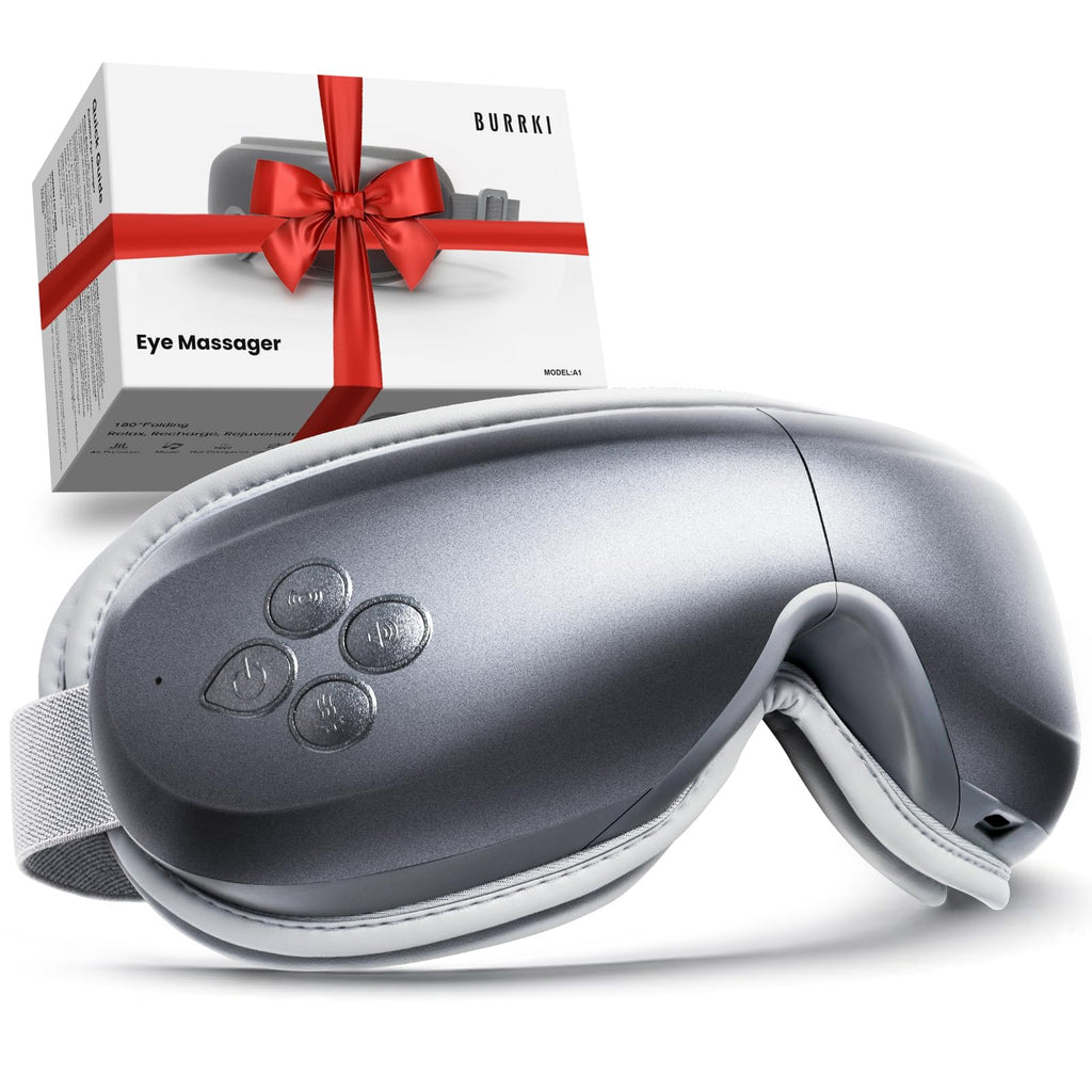 Eye Massager with Heat, Valentines Day Gifts for Him Her, Migraine Relief Massager with Compression and Bluetooth Music, Heated 