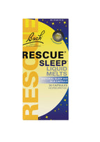 Bach RESCUE SLEEP Liquid Melts, Natural Orange Vanilla Flavor, Natural Sleep Aid, Stress Relief, Homeopathic Flower Essence, Fre