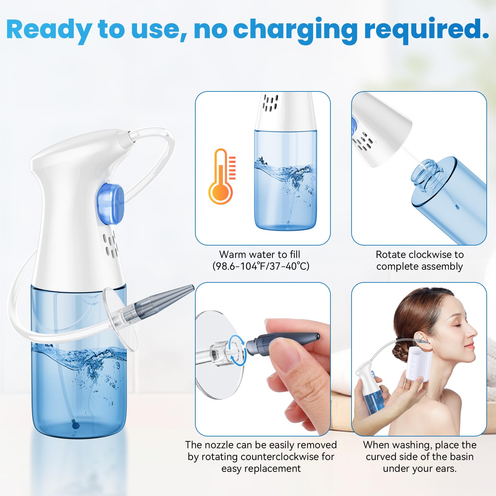 Ear Wax Removal, Ear Cleaner, Ear Wax Removal Kit, FSA Eligible Items Only List, Manual Ear Irrigation Flushing System, Safe and