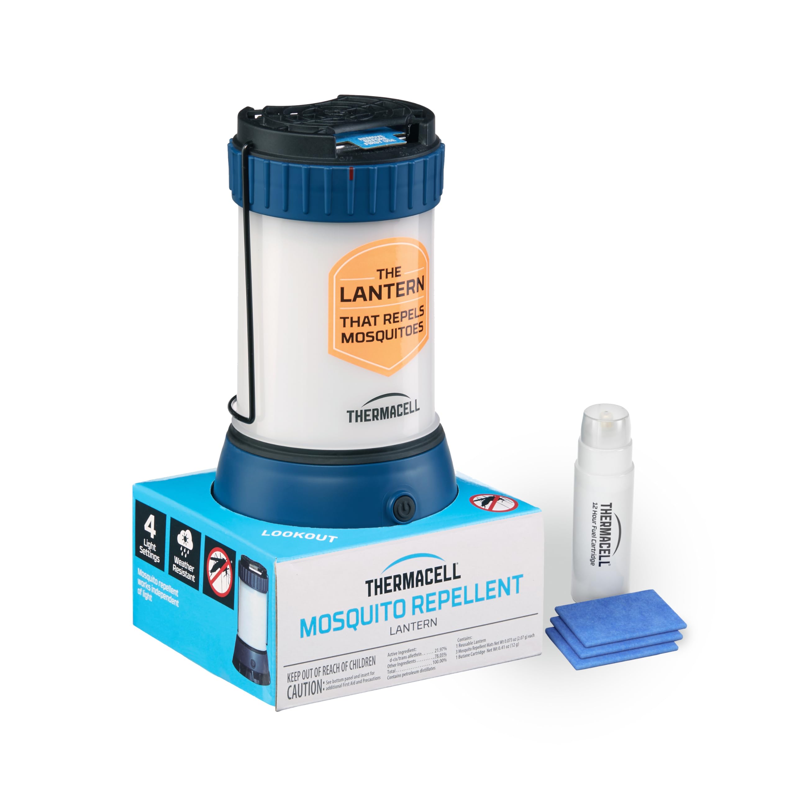 Thermacell Effective Mosquito Repellent LED Lantern for Camping, Includes 12-Hour Refill, No Spray, No Candle Flames, Bug Spray 