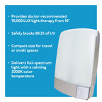 Carex Health Brands Sunlite Bright Light Therapy Lamp, Plastic, Silver