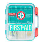 Be Smart Get Prepared First Aid Kit, Teal, 326 Piece, Exceeds OSHA and ANSI Guidelines 100 People - Office, Home, Car, School, E