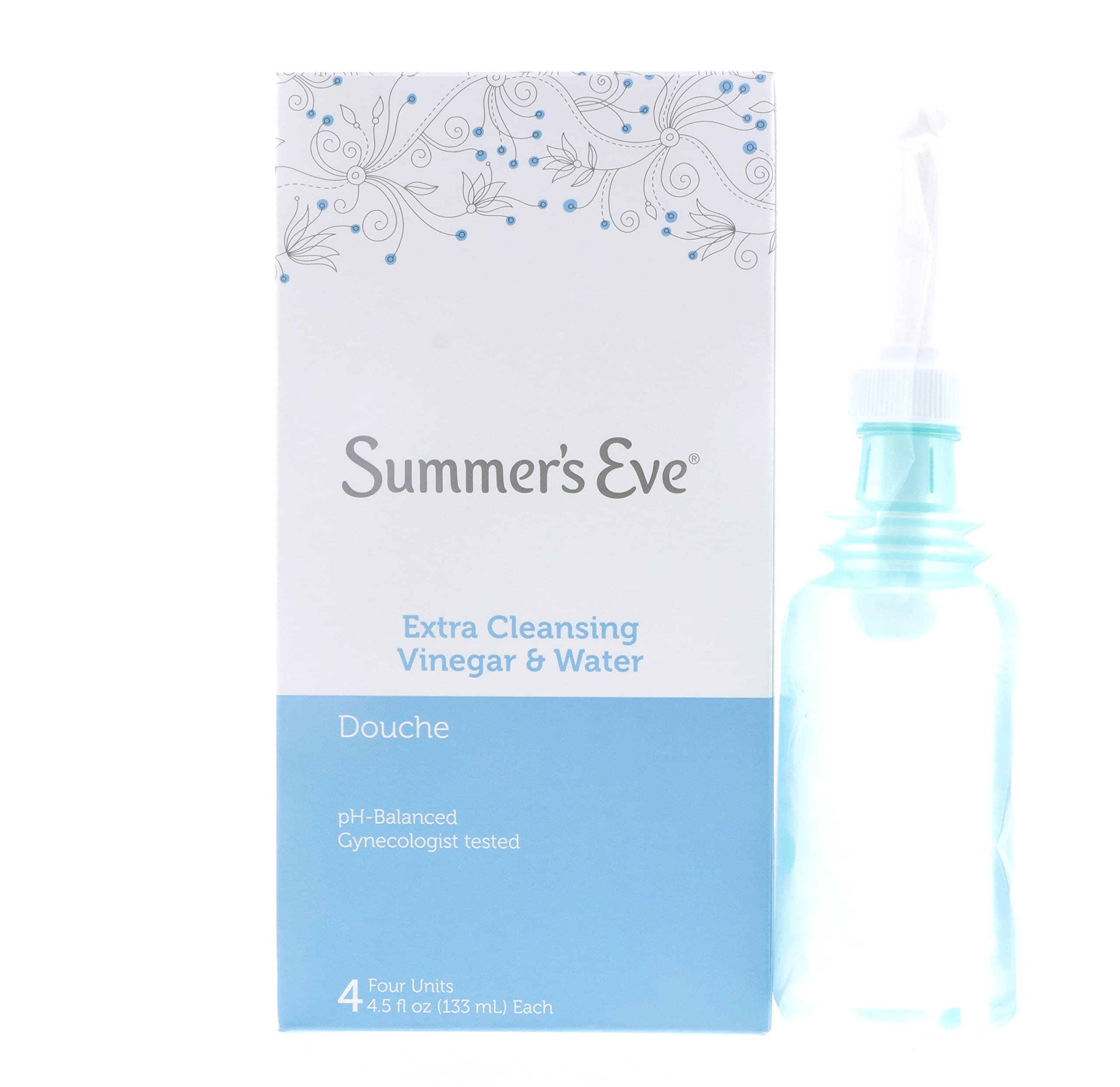 Summer's Eve Extra Cleansing Douche Vinegar & Water, Feminine Wash,PH Balanced, Naturally Inspired, & Gynecologist Tested (Pack