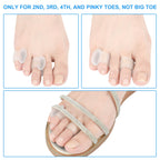 Hoogoo Pinky Toe Separators, Translucent Gel Toe Protector Spreader Small Silicone Toe Spacers, Cushions for Curled Overlapping