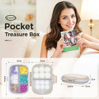 Travel Pill Organizer - Weekly Medicine Box with Labels, Small Cute Portable Pill Case for Daily Vitamins & Medications, Leak-Pr