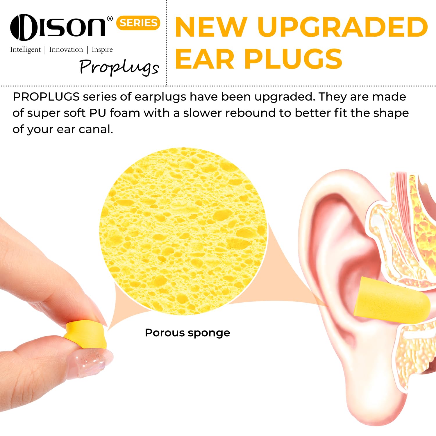500Pairs Foam Earplugs, 32dB Disposable Noise Reduction Ear Plugs, Hearing Protection Bulk Ear Plugs for Shooting Range, Work, T