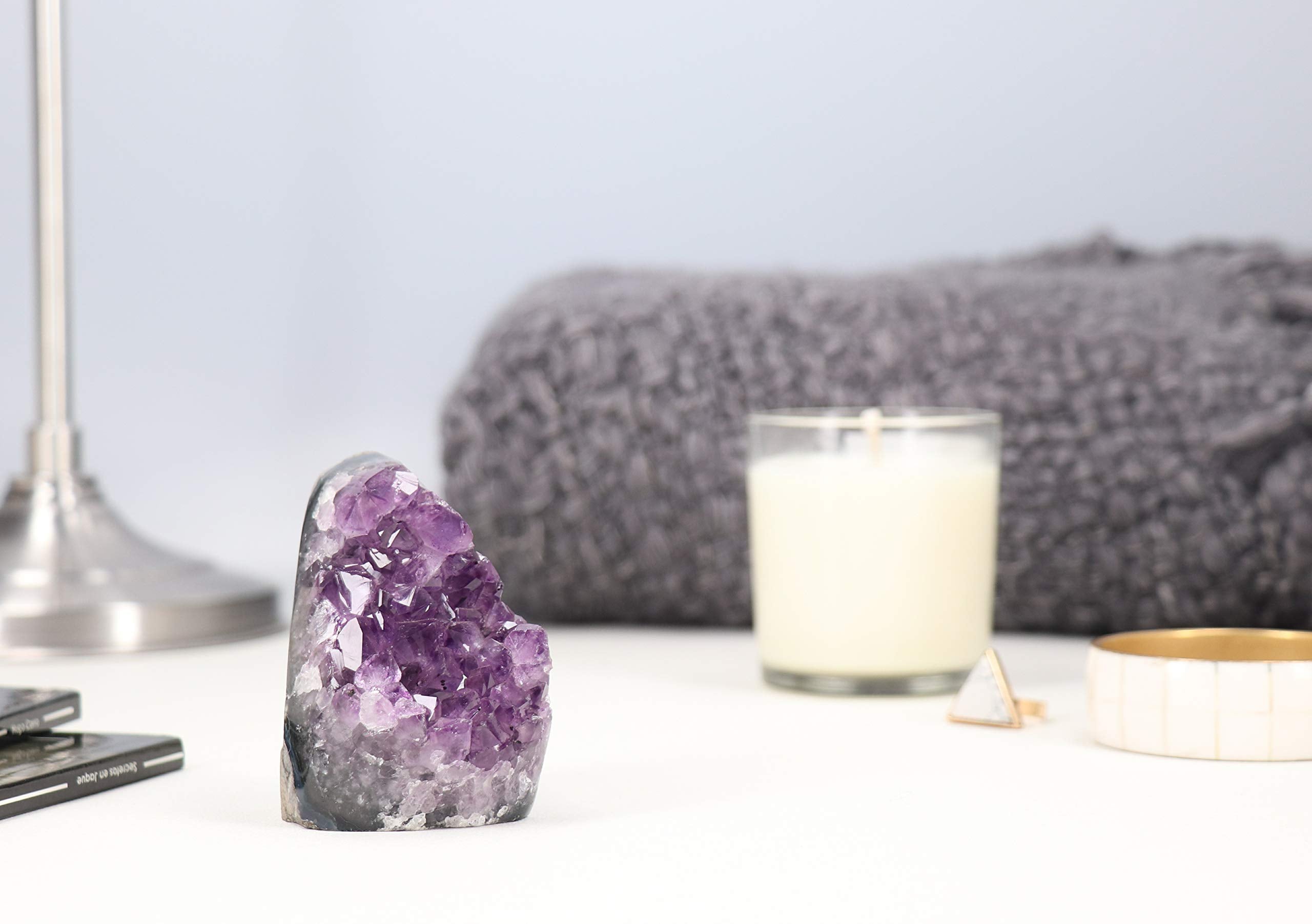 DEEP PURPLE PROJECT Beautiful Amazing Geodes Polished Amethyst Cluster (250 gr to 350 gr) Quartz Crystal Geode Spiritual Healing