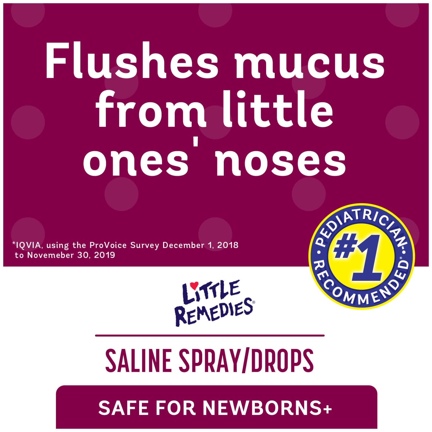 Little Remedies Saline Spray and Drops, Safe for Newborns, 0.5 fl oz, 3 Pack