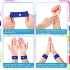 Tondiamo 4 Pairs Kids Motion Sickness Bands Travel Wristbands Kids Motion Sickness Relief Nausea Bands Wristbands Car Bracelet f