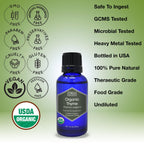 Organic, Thyme Essential Oil, Food Grade - 100% Pure, Thyme Oil, by Zongle Therapeutics, 1 OZ