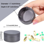 Daily Metal Pill Box Pill Case - Single Waterproof Travel Pill Container Round Aluminum Alloy Storage Medicine Organizer Multito