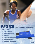 Ankle/Foot Ice Therapy Wrap - Perfect for Sprained Ankles, Plantar Fasciitis, Achilles tendonitis, and Swelling Feet - Ice Packs
