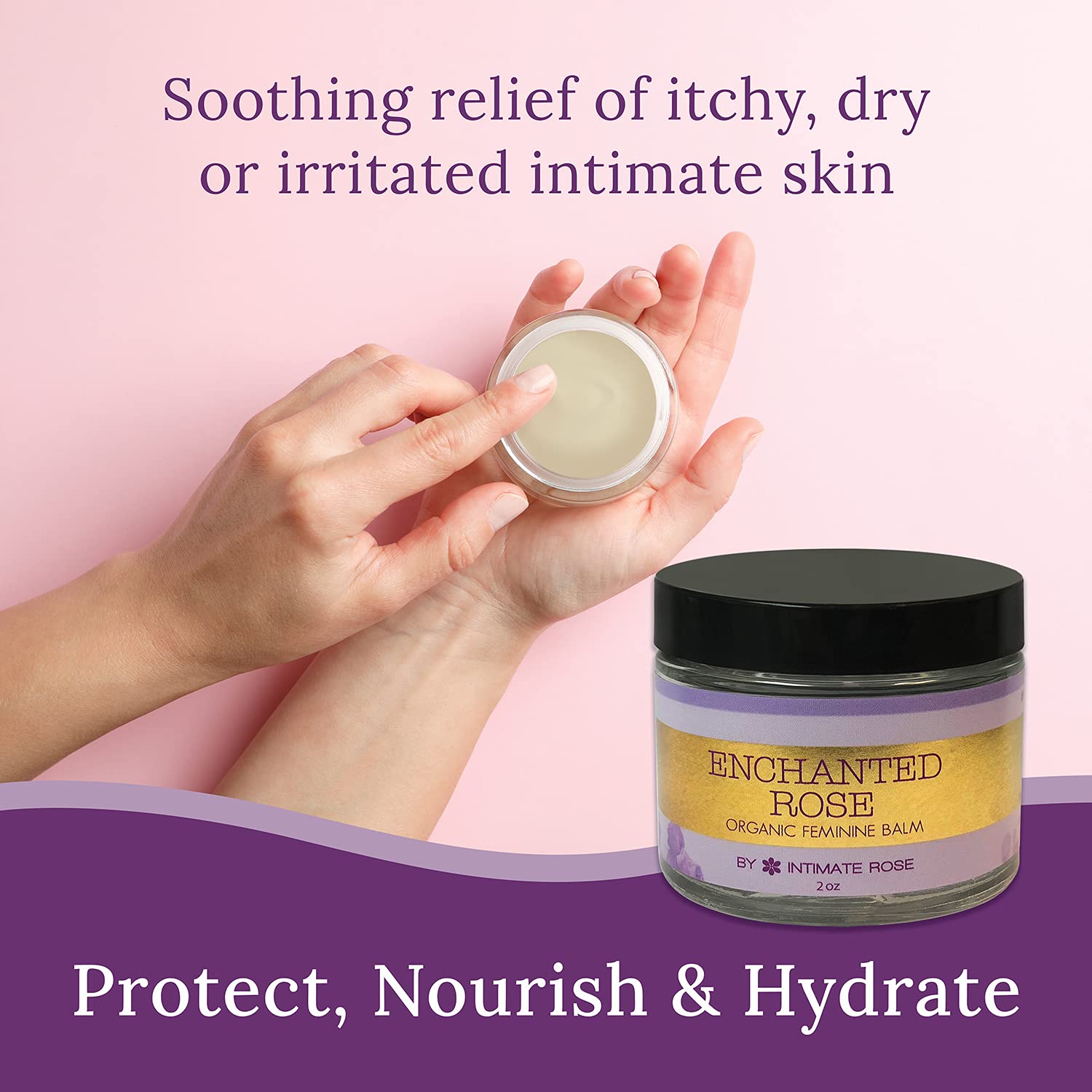 Vulva Balm & Organic Vaginal Moisturizer for Women: Natural Vulva Moisturizer & Vulva Cream for Dryness on Intimate Skin - Non E