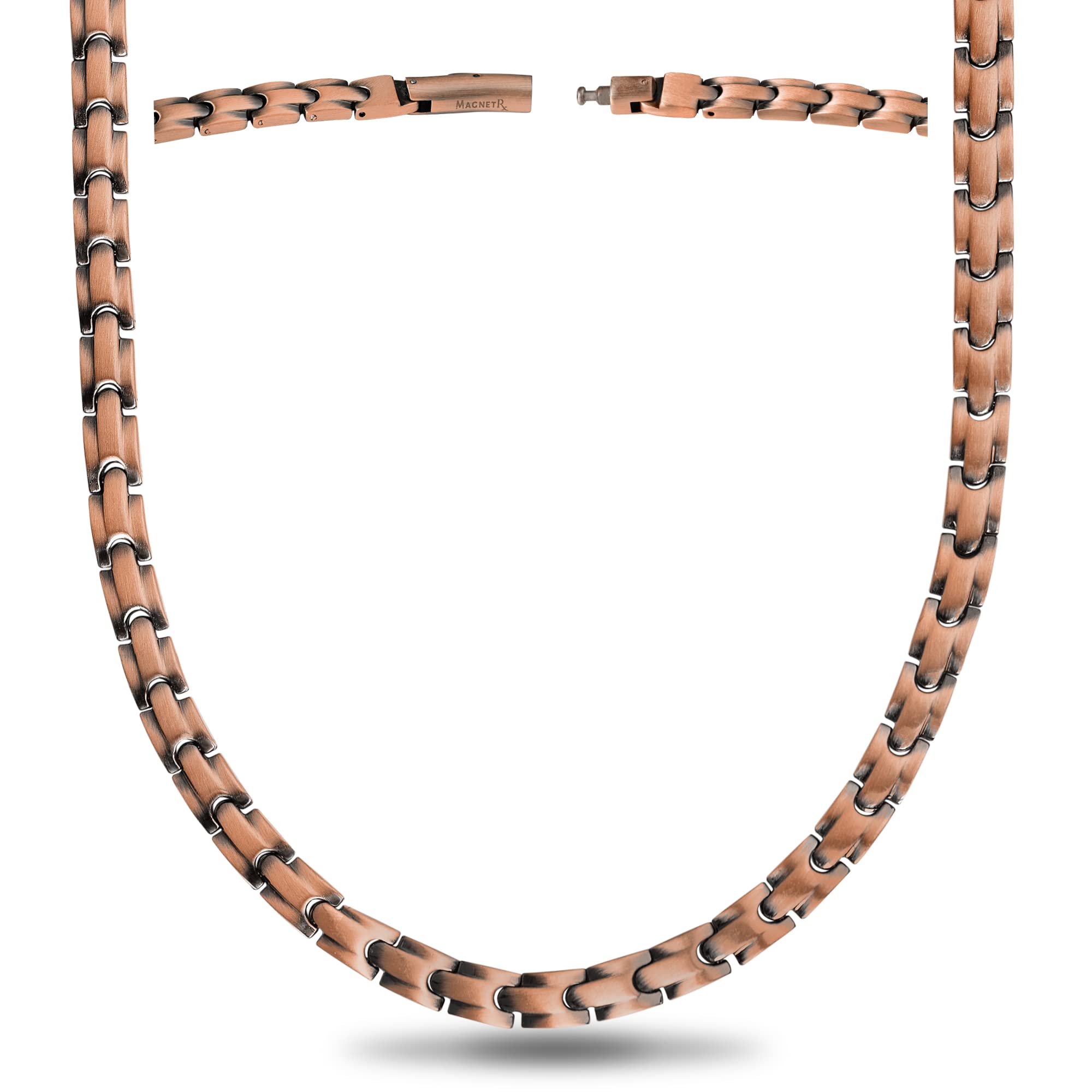 MagnetRX Copper Magnetic Necklace - Ultra Strength Magnetic Copper Necklace for Men and Women - 99.9% Pure Copper Necklace with 