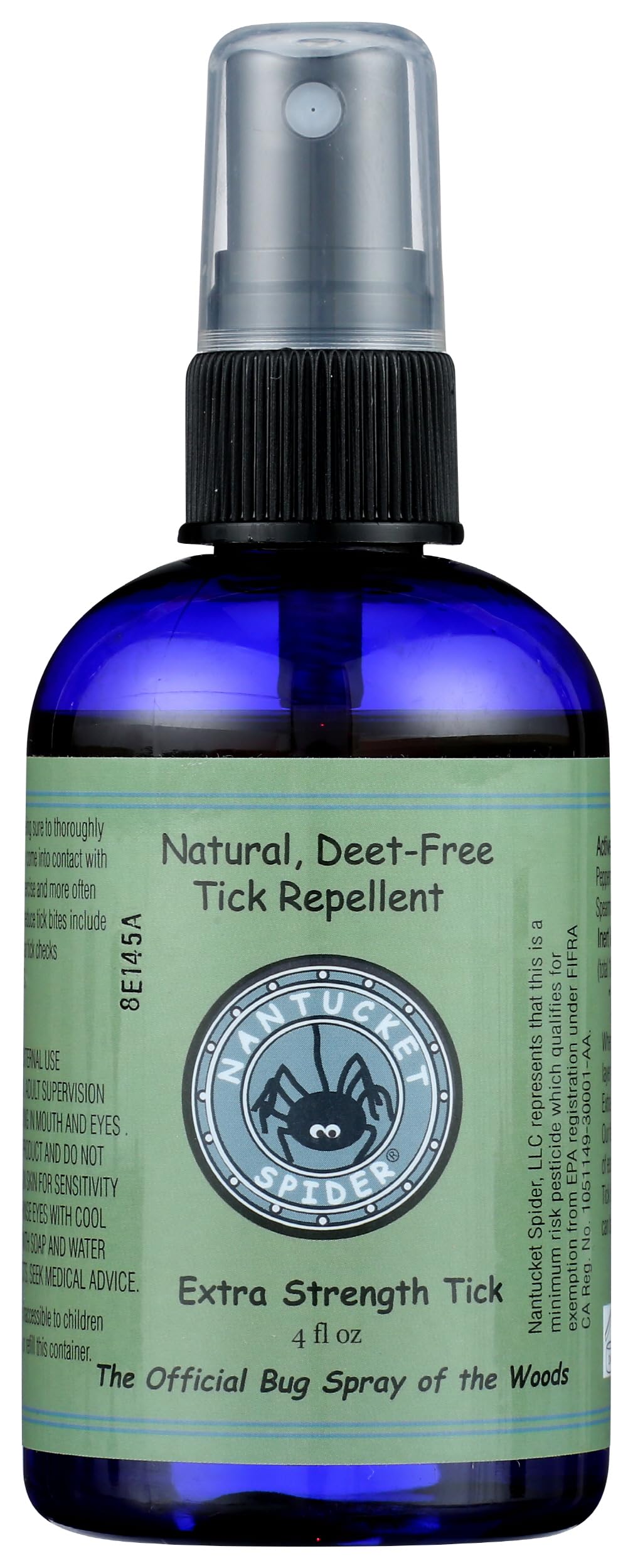 Nantucket Spider Extra Strength Tick Repellent Spray 4 oz | Made in USA | Essential Oils Tick Repellent