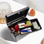 Lockbako Medicine Lock Box with Key, Alluminum Alloy Box for Medication,First aid kit with a Removeable Tray to Store Medicines