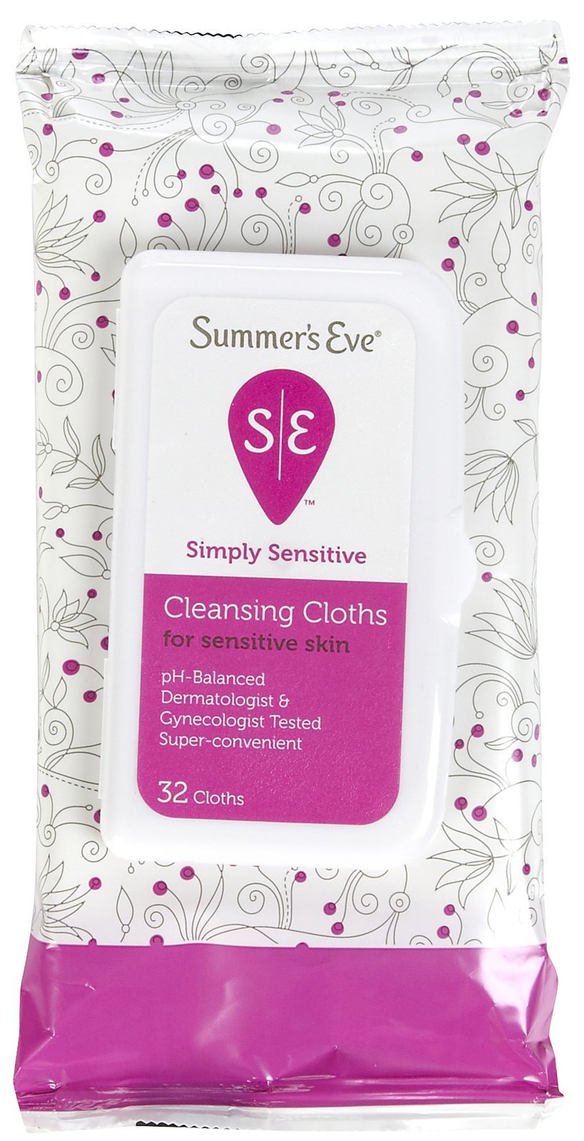 SUMMER'S EVE Cleansing Cloths for Sensitive Skin-32 ct