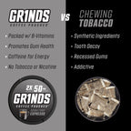 Grinds Coffee Pouches | Tobacco Free, Nicotine Free Healthy Alternative | 6 Cans of Double Shot Espresso | 18 Pouches Per Can |