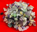 Indian Consigners Natural Crushed Polished Tumbled Gem Stone Chips, Decoration & Healing Crystals (Multi Fluorite)