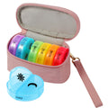 Weekly Pill Organizer 2 Times a Day, Travel Pill Box 7 Day with Large Opening, Pill Case, Pill Dispenser Medicine Organizer for 