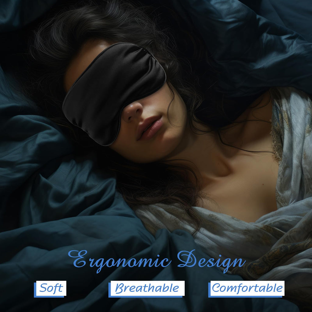 BBTO 8 Pcs Sleep Mask, Silk Eye Mask for Sleeping with Adjustable Strap, Blackout Sleeping Eye Blindfold Soft Silk Mask for Men