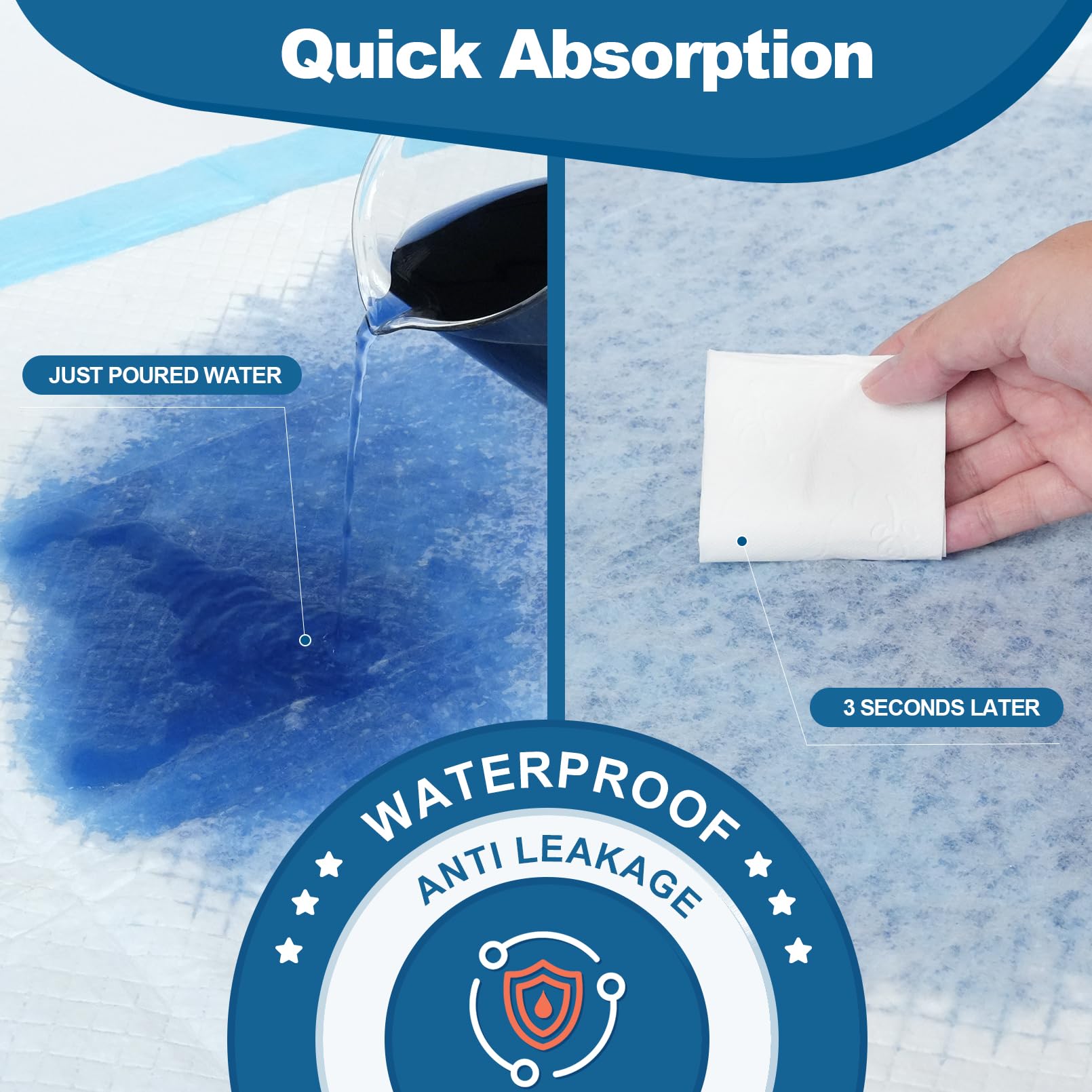 100 Count Disposable Bed Pads 30X36 MILDPLUS Super Absorbent Underpads, Disposable Extra Large Chucks Pads, Incontinence Pad