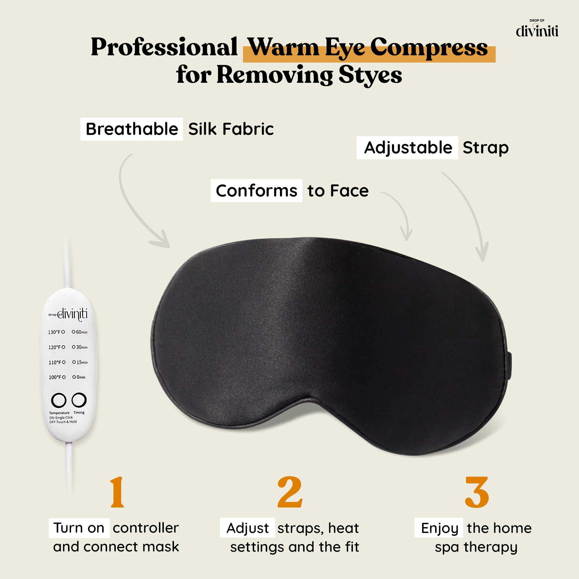 Heated Eye Mask for Dry Eye Relief - Stye Eye Treatment, Sinus Eyemask, Electric Eye Mask for Dry Eyes Moist Heat, Dry Eye Masks