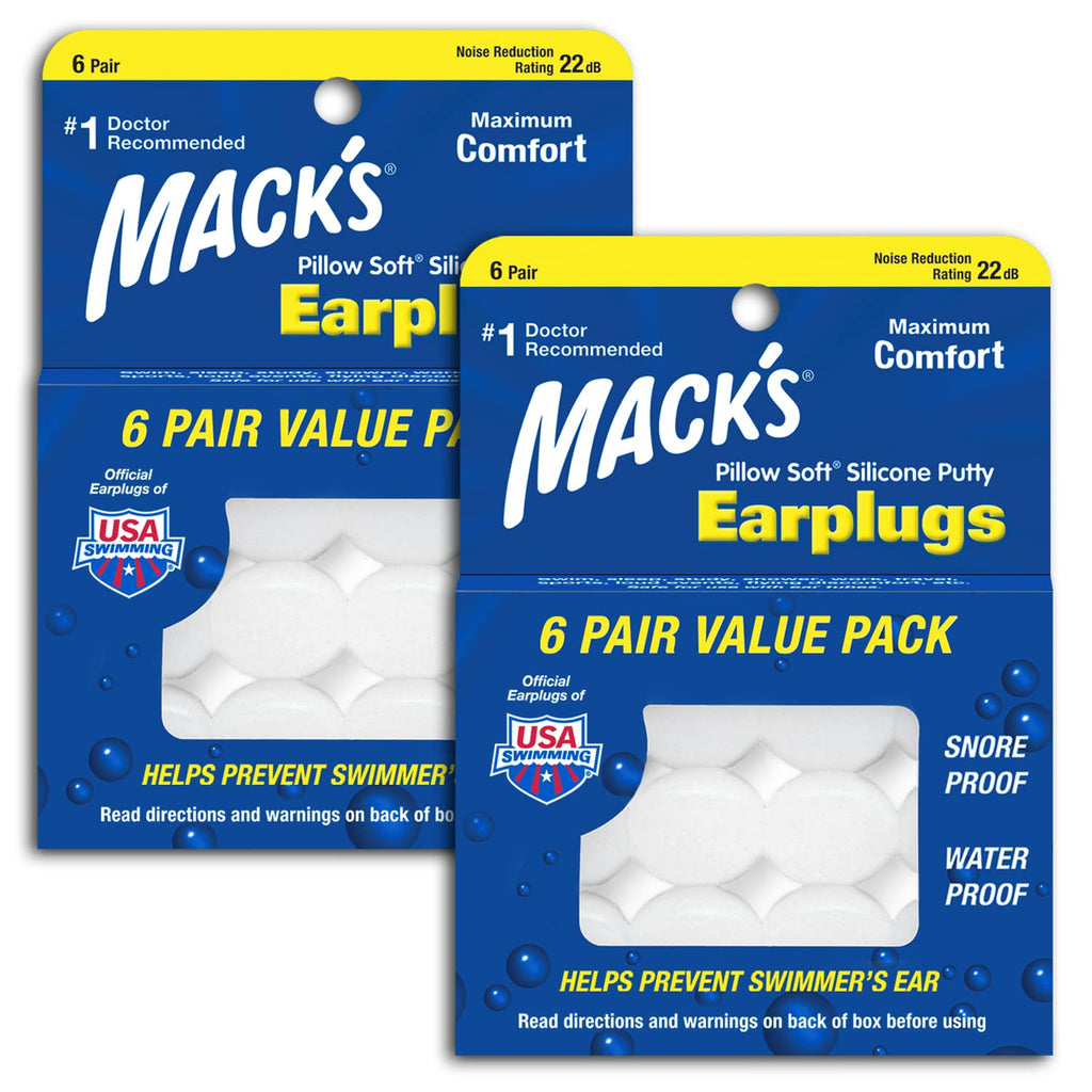 Mack s Pillow Soft Silicone Earplugs, Value Pack - The Original Moldable Silicone Putty Ear Plugs for Sleeping, Snoring, Swimmi