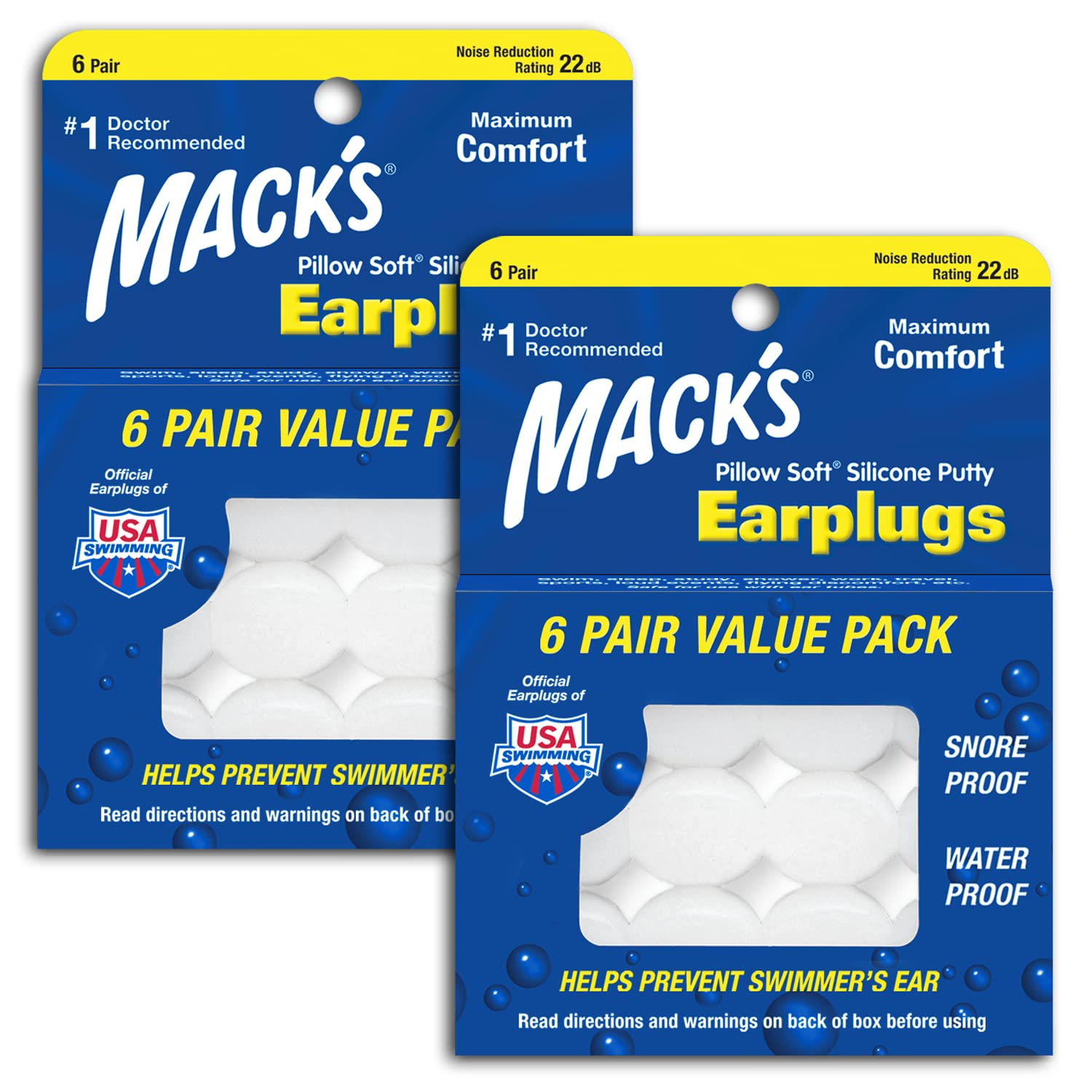 Mack s Pillow Soft Silicone Earplugs, Value Pack - The Original Moldable Silicone Putty Ear Plugs for Sleeping, Snoring, Swimmi