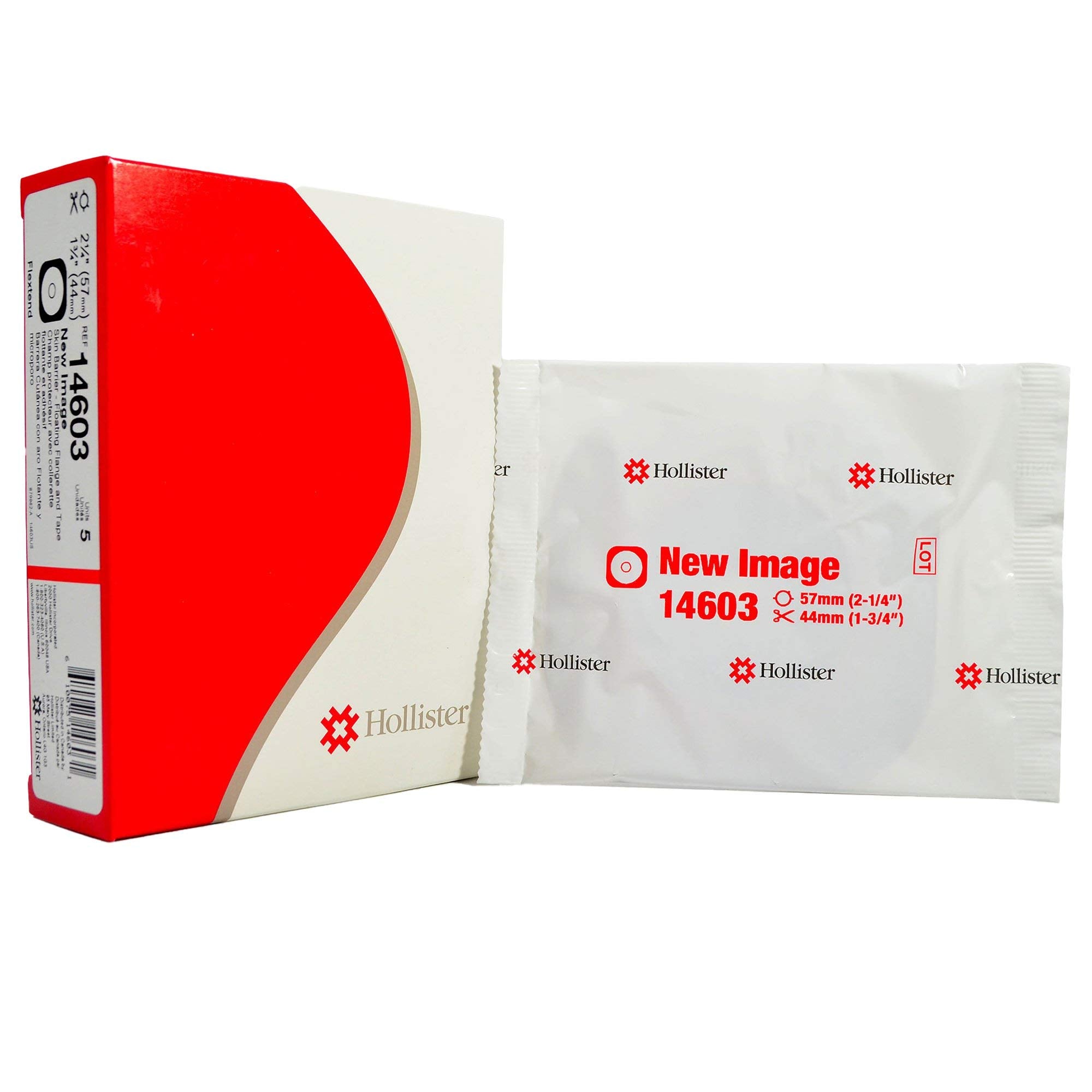 New Image Flextend Trim to Fit Ostomy Barrier Adhesive Tape 57 mm Flange 5 per Box 14603