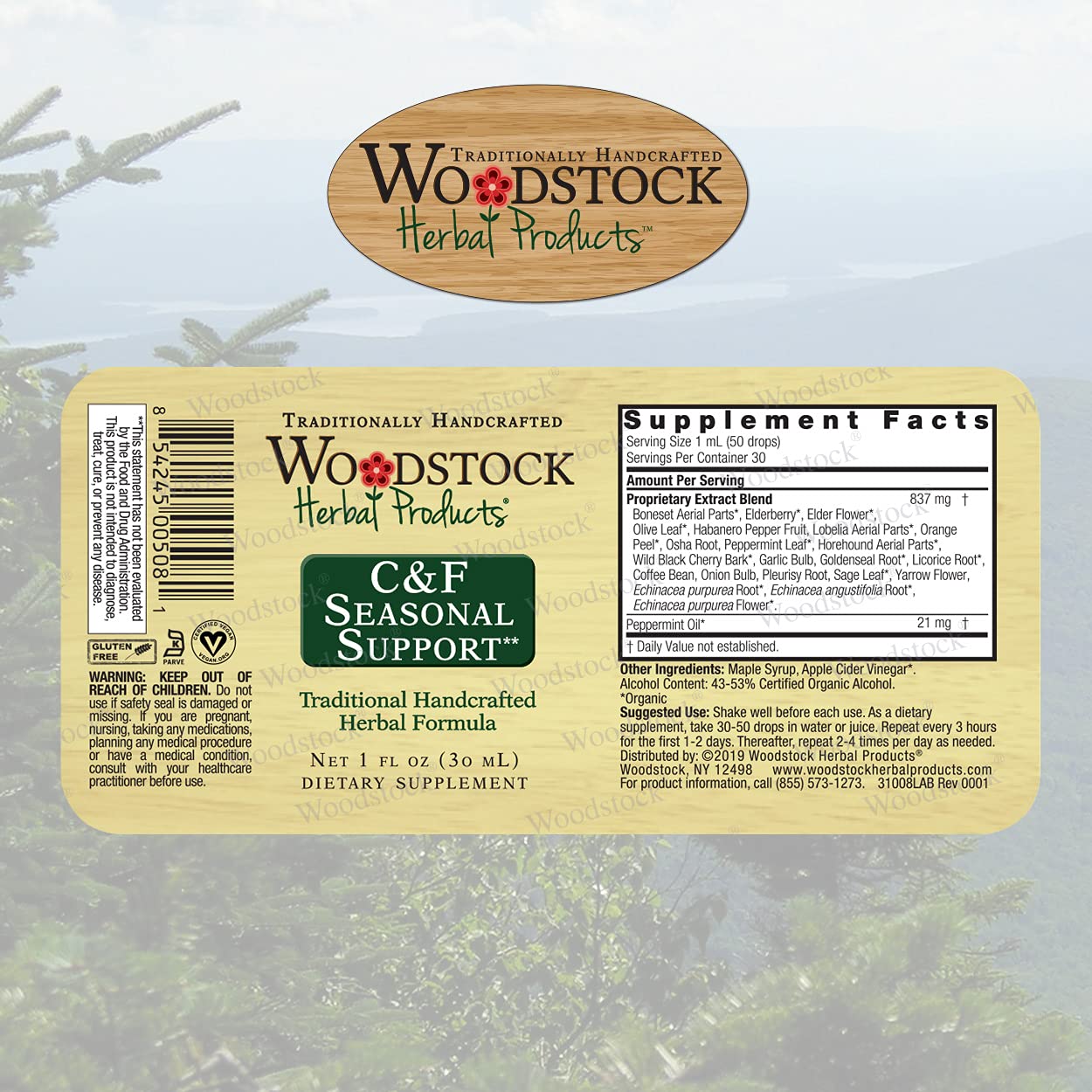 WOODSTOCK HERBAL PRODUCTS C & F Seasonal Support, 1 FZ