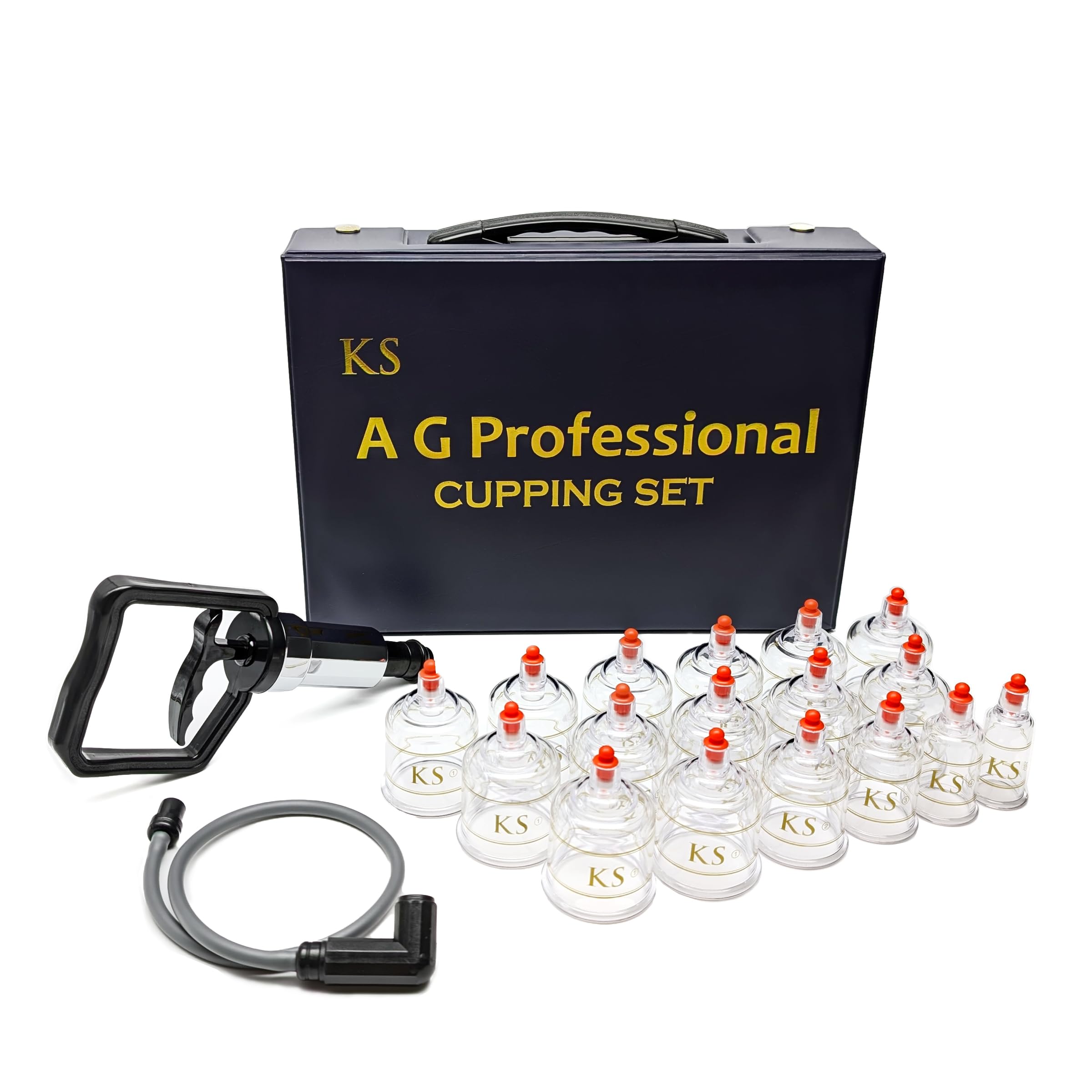 KS AG Professional Cupping Set (17 Cups) with Extension Tube