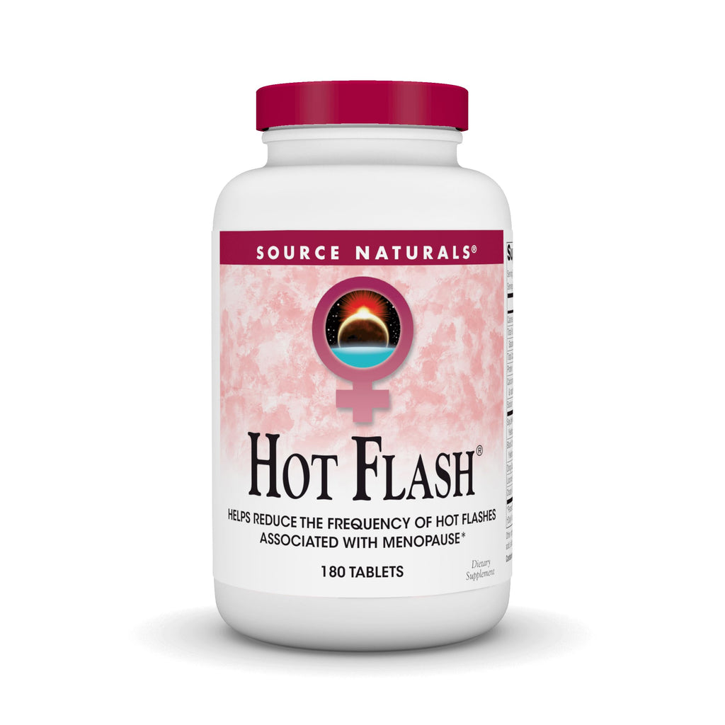 Source Naturals Hot Flash - Helps Reduce The Frequency of Hot Flashes Associated with Menopause, Non-GMO Soy - 180 Tablets - 60 