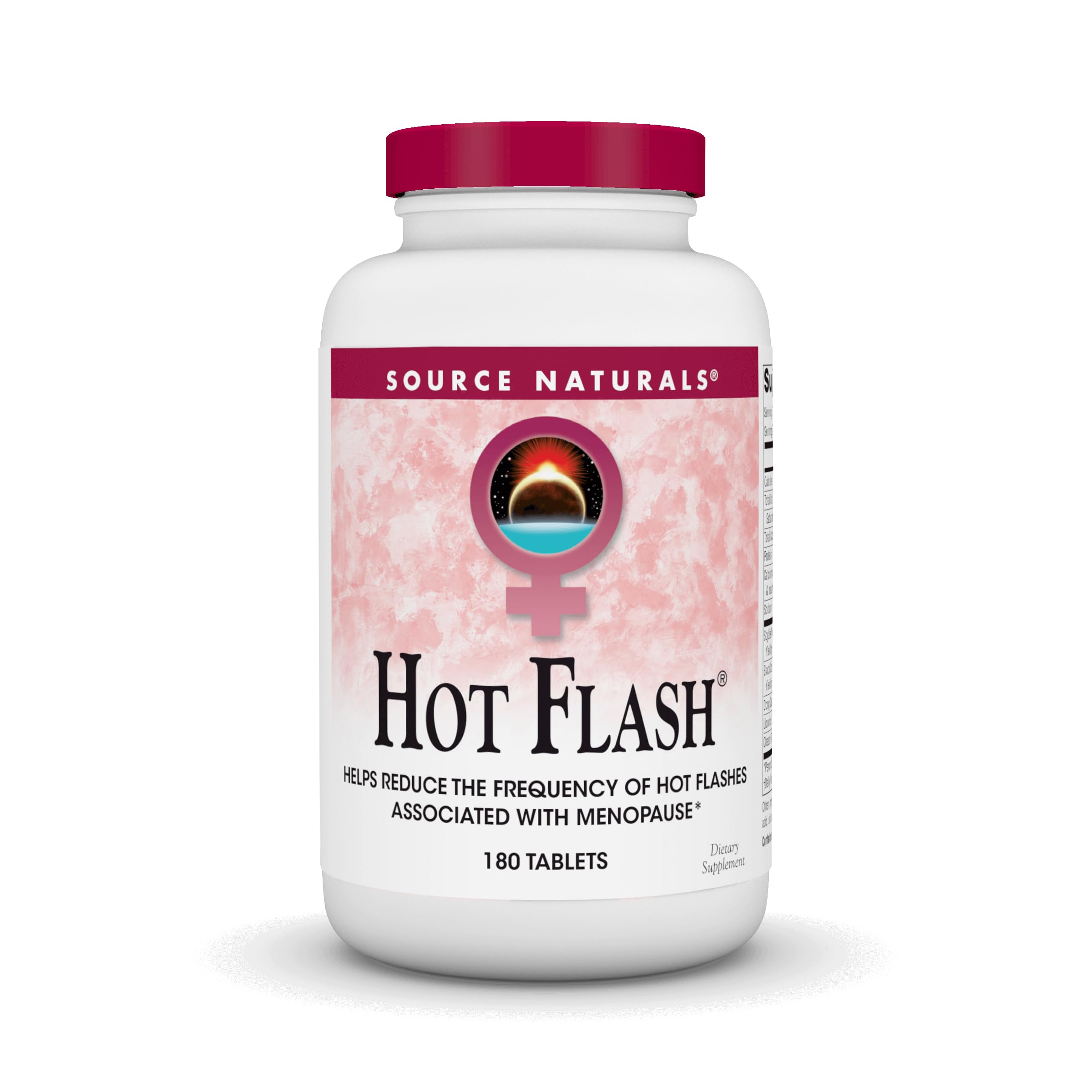 Source Naturals Hot Flash - Helps Reduce The Frequency of Hot Flashes Associated with Menopause, Non-GMO Soy - 180 Tablets - 60 