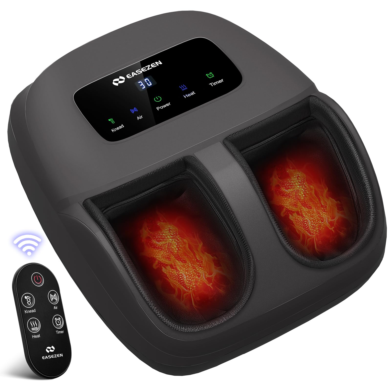 Shiatsu Foot Massager Machine with Heat, Deep Kneading, 2025 Upgrade Electric Foot Massager for Plantar Fasciitis, Neuropathy, D