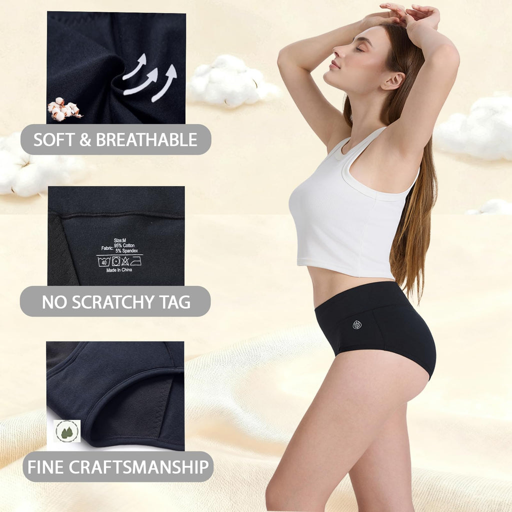 Leakproof Underwear for Women Incontinence, Leak Proof Protective Menstrual Postpartum Underwear, High Absorbency Period Panties