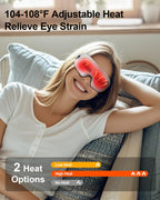 NOWCOZY Eye Massager with Heat, Smart Eye Massager with Bluetooth Music for Migraine Dry Eye Sleep Relief, Portable Massage Slee
