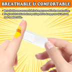 120 Pcs Softball First Aid Waterproof Bandages for Kids Adults, Fabric Adhesive Finger Bandages Travel Bandaids for Family, Fun