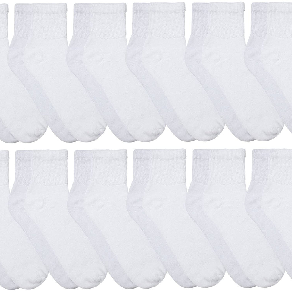 Yacht & Smith 12 Pairs Value Pack of Men and Women Diabetic Nephropathy and Edema Ankle, Ring Spun Cotton Socks