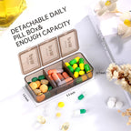 Rinten Pill Organizer 3 Times a Day, Weekly Pill Box Medicine Organizer Box, Travel Double Side 7 Day Pill Case with Backup One
