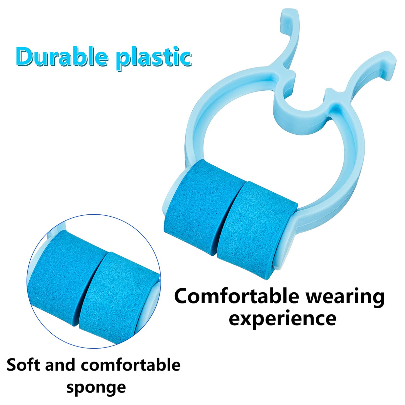Frienda 60 Pieces Plastic Foam Nose Stop Clips Nose Nasal Stopper Clips for Accidental or Emergency Condition(Blue)