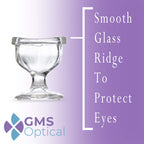GMS Optical Glass Eye Wash Cup - Soothing Relief from Allergens, Irritants, Makeup, Dust, Dry Eyes and More - Use With Distilled