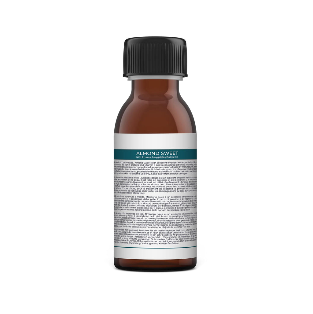 Mystic Moments | Sweet Almond Carrier Oil - 250ml - Pure & Natural Oil Perfect for Hair, Face, Nails, Aromatherapy, Massage and